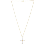 Bids.com 14k Yellow Gold Pearl Cross Pendant Pendants