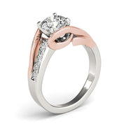 Bids.com 14k White And Rose Gold Bypass Shank Diamond Engagement Ring (1 1/8 cttw) Rings