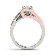 Bids.com 14k White And Rose Gold Bypass Shank Diamond Engagement Ring (1 1/8 cttw) Rings