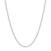 Bids.com 14k White Gold Round Cable Link Chain 1.5mm Necklaces