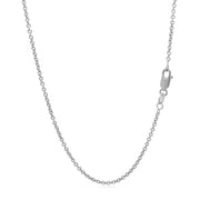 Bids.com 14k White Gold Round Cable Link Chain 1.5mm Necklaces