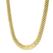 Bids.com 14k Yellow Gold Faceted Panther Link Chain Necklace Necklaces