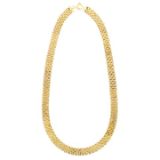 Bids.com 14k Yellow Gold Faceted Panther Link Chain Necklace Necklaces