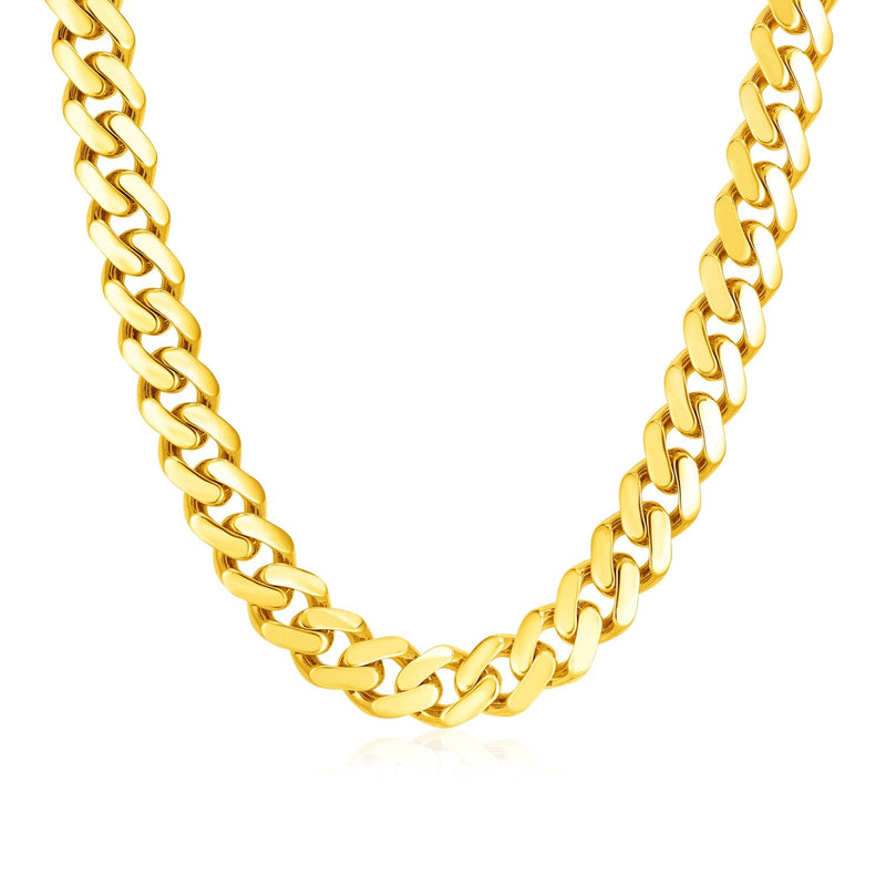 Bids.com 14k Yellow Gold Polished Miami Cuban Chain Necklace Necklaces