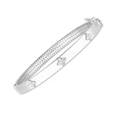 Bids.com 14k White Gold Trilogy Diamond Bangle (5.40 mm) Bracelets