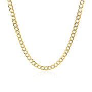 Bids.com 3.2 mm 14k Two Tone Gold Pave Curb Chain Necklaces