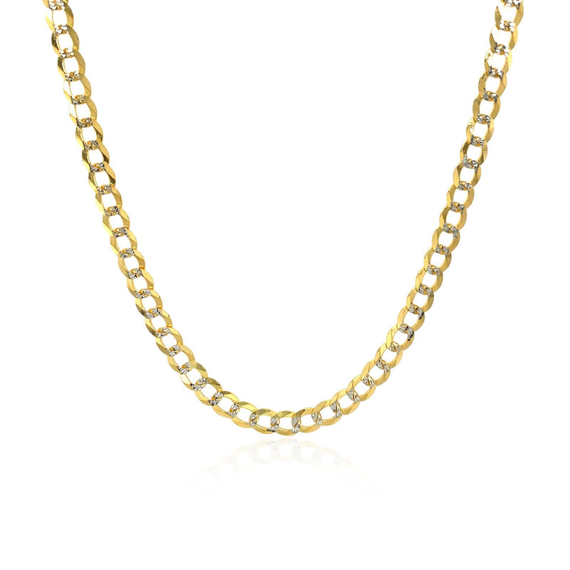 Bids.com 3.2 mm 14k Two Tone Gold Pave Curb Chain Necklaces