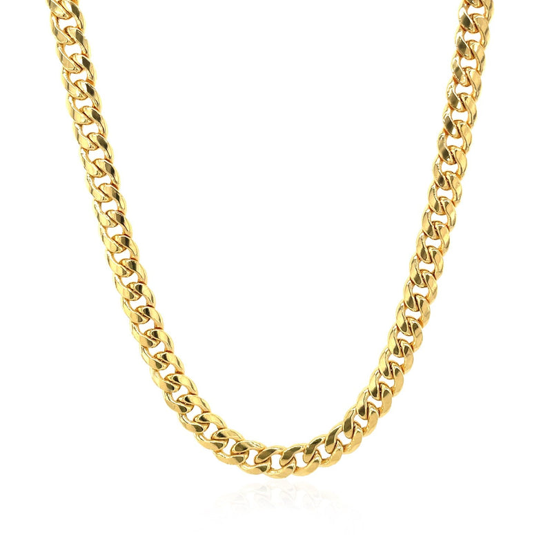 Bids.com 4.5mm 14k Yellow Gold Miami Cuban Semi Solid Chain Necklaces