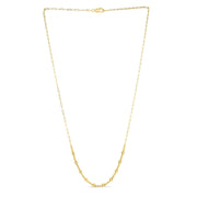 Bids.com 14k Yellow Gold Bead Paperclip Necklace Necklaces