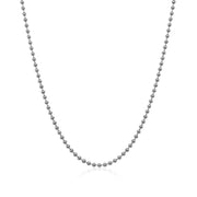 Bids.com 14k White Gold Bead Chain 1.5mm Necklaces