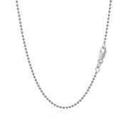 Bids.com 14k White Gold Bead Chain 1.5mm Necklaces