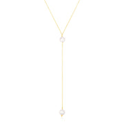 Bids.com 14k Yellow Gold Lariat Necklace with Pearls Necklaces
