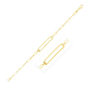 Bids.com 14k Yellow Gold High Polish Open Curved Paperclip Bracelet Bracelets