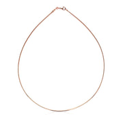 Bids.com 14k Rose Gold Necklace in a Round Omega Chain Style Necklaces