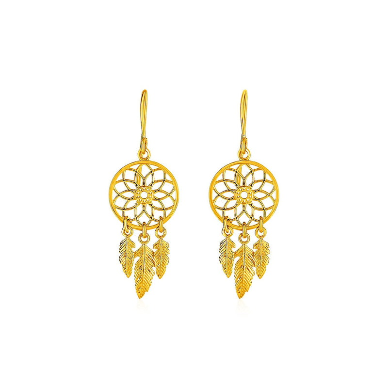 Bids.com Dream Catcher Earrings in 14k Yellow Gold Earrings