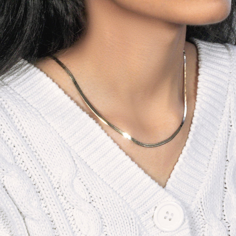 Bids.com Imperial Herringbone Chain in 10k Yellow Gold (2.80 mm) Necklaces