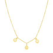 Bids.com 14k Yellow Gold Mom Necklace with Circle Drops Necklaces