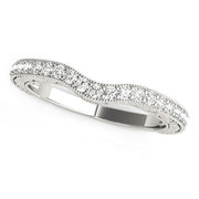 Bids.com 14k White Gold Antique Style Milgrained Curved Diamond Ring (1/4 cttw) Rings