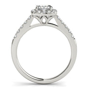 Bids.com 14k White Gold Square Outer Shape Round Diamond Engagement Ring (3/4 cttw) Rings