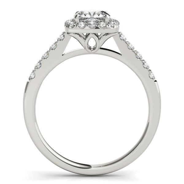 Bids.com 14k White Gold Square Outer Shape Round Diamond Engagement Ring (3/4 cttw) Rings
