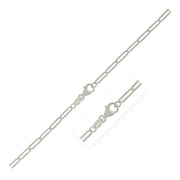 Bids.com Sterling Silver Rhodium Plated Paperclip Chain (2.5 mm) Necklaces