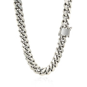 Bids.com Sterling Silver Rhodium Plated Miami Cuban Chain 9.8mm Necklaces