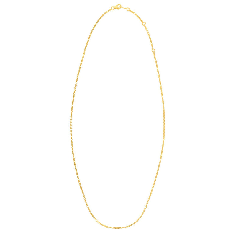 Bids.com Double Extendable Cable Chain in 14k Yellow Gold (1.40 mm) Necklaces