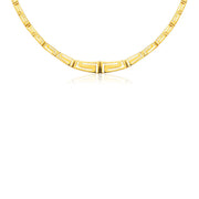 Bids.com 14K Yellow Gold Necklace with Graduated Greek Meander Motif Links Necklaces