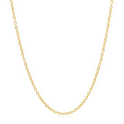 Bids.com 18k Yellow Gold Round Cable Link Chain 1.5mm Necklaces
