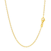 Bids.com 18k Yellow Gold Round Cable Link Chain 1.5mm Necklaces