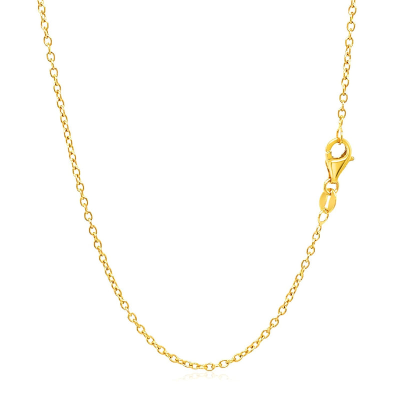 Bids.com 18k Yellow Gold Round Cable Link Chain 1.5mm Necklaces