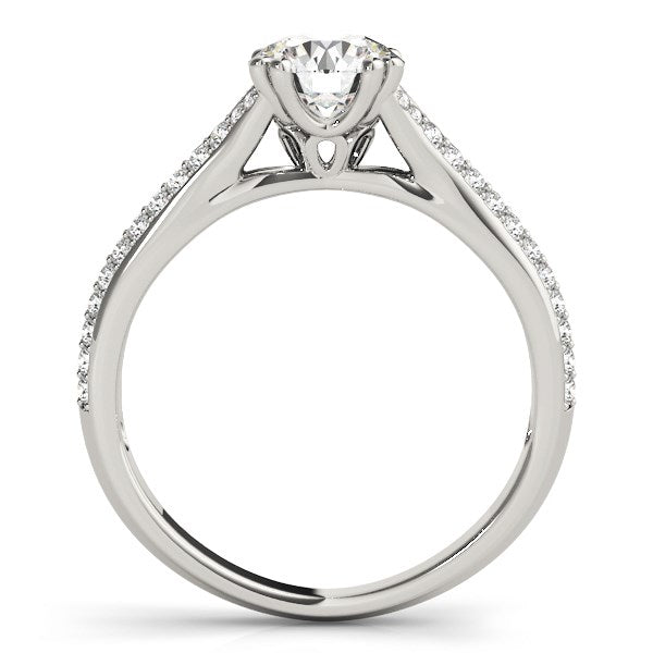 Bids.com 14k White Gold Double Prong Multirow Band Diamond Engagement Ring (1 1/8 cttw) Rings