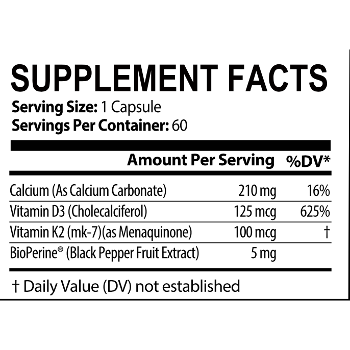 Energi Nutrition D3+K2 Supplement