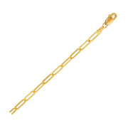 Bids.com 14K Yellow Gold Lite Paperclip Anklet (3.2mm) Accessories