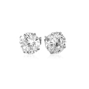 Bids.com 14k White Gold 8.0mm Round CZ Stud Earrings Earrings
