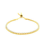 Bids.com Adjustable Tennis Style Bracelet with Cubic Zirconia in Sterling Silver Bracelets