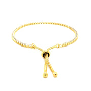 Bids.com Adjustable Tennis Style Bracelet with Cubic Zirconia in Sterling Silver Bracelets