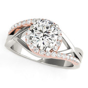 Bids.com 14k White And Rose Gold Bypass Diamond Engagement Ring (1 1/4 cttw) Rings