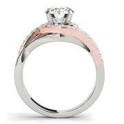 Bids.com 14k White And Rose Gold Bypass Diamond Engagement Ring (1 1/4 cttw) Rings