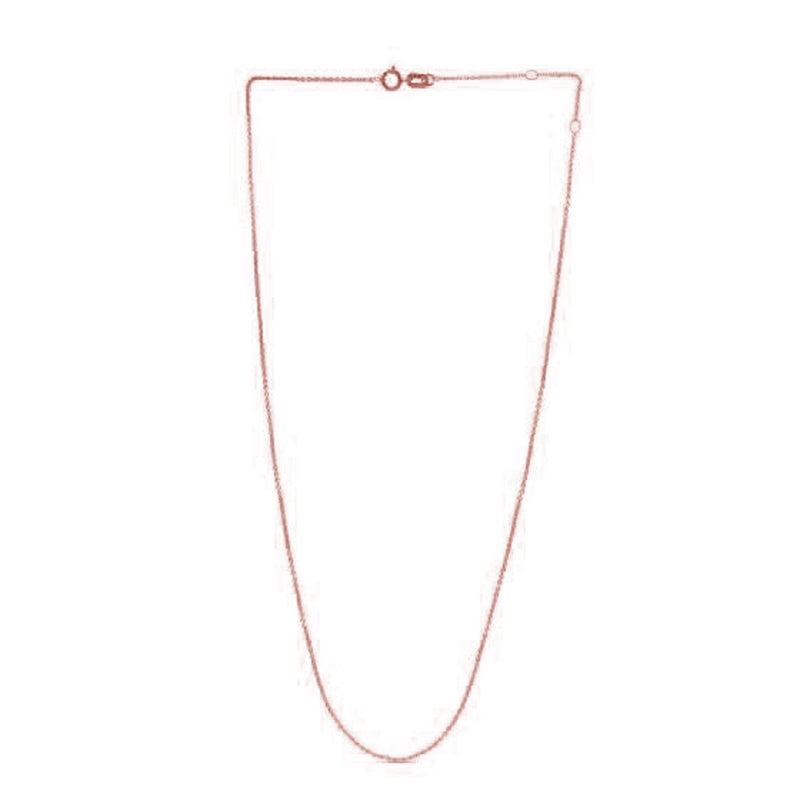Bids.com Adjustable Cable Chain in 14k Rose Gold (0.97 mm) Necklaces