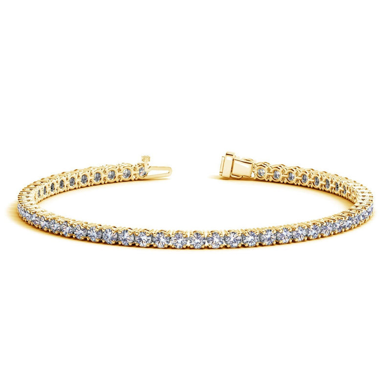 Bids.com Lab Grown Round Diamond Tennis Bracelet in 14k Yellow Gold (5 cctw  F/G  VS2/SI1) Bracelets