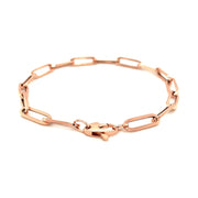 Bids.com 14K Rose Gold Extra Wide Paperclip Chain Bracelet Bracelets