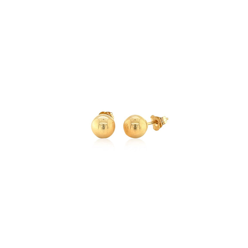 Bids.com 14k Yellow Gold Round Stud Earrings (6.0 mm) Earrings