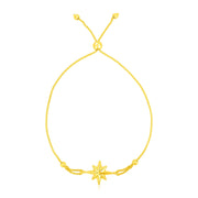 Bids.com 14k Yellow Gold Adjustable Bracelet with Star Bracelets