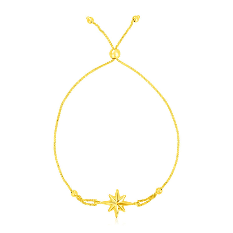 Bids.com 14k Yellow Gold Adjustable Bracelet with Star Bracelets