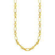 Bids.com 14k Yellow Gold Twisted and Polished Link Necklace Necklaces