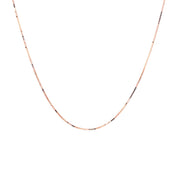 Bids.com 14k Rose Gold Classic Box Chain 0.4mm Necklaces