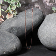 Bids.com 14k Rose Gold Classic Box Chain 0.4mm Necklaces
