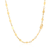 Bids.com 14K Yellow Gold Polished Diamond Motif Chain (3.0mm) Necklaces