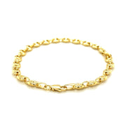Bids.com 4.7mm 14k Yellow Gold Puffed Mariner Anklet Accessories